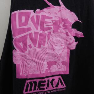Uniqlo Blizzard Men’s L Black Cotton Muscle Shirt Overwatch D.Va MEKA Graphic
